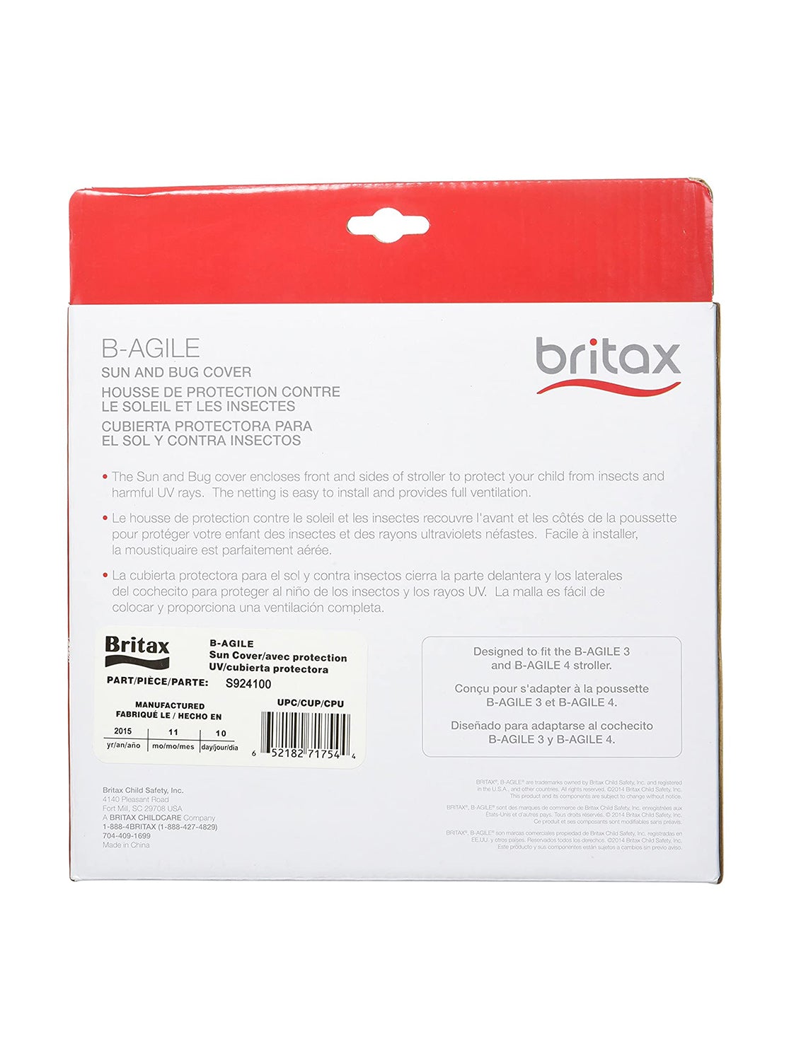 Britax B-Agile, B-Free, Pathway Single Stroller UPF 50+ Sun and Bug Cover, -- ANB Baby