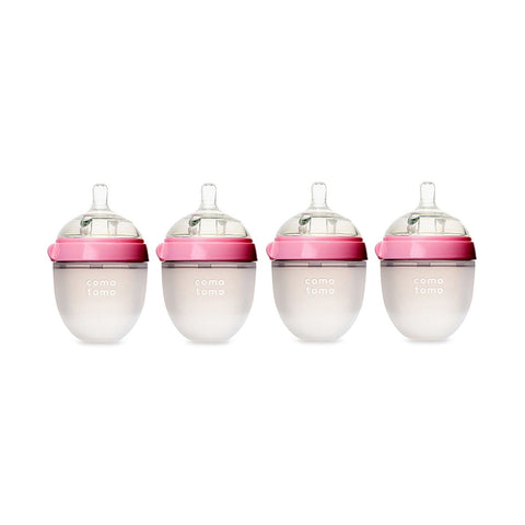Comotomo Baby Bottle 5-Ounce/150 ml Kit, Pink, Pack of 4, -- ANB Baby