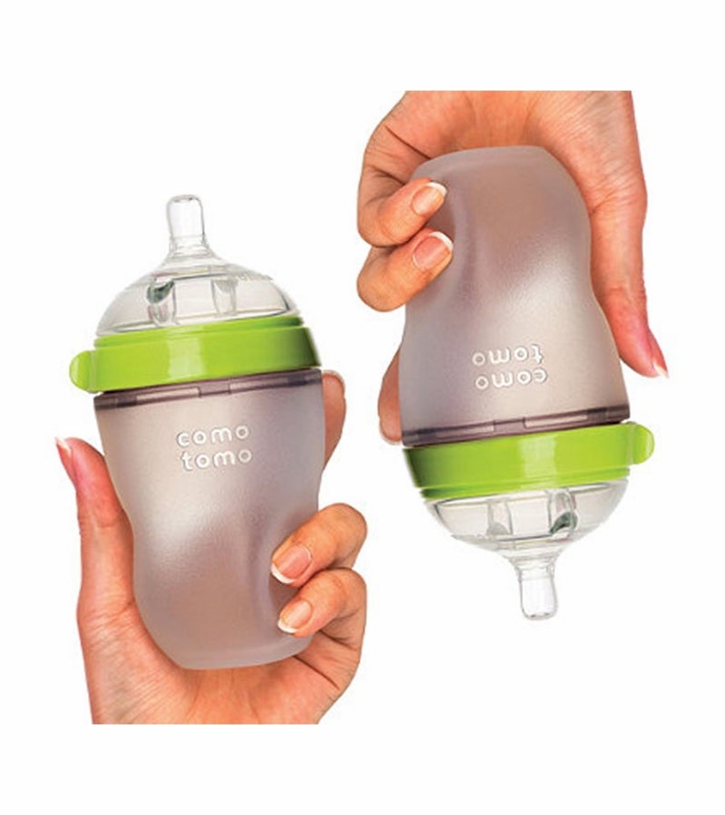 Comotomo Baby Bottle 8 oz/ 250 ml - 2 Pack Green, -- ANB Baby