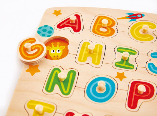 HAPE Alphabet Peg Puzzle Game, -- ANB Baby