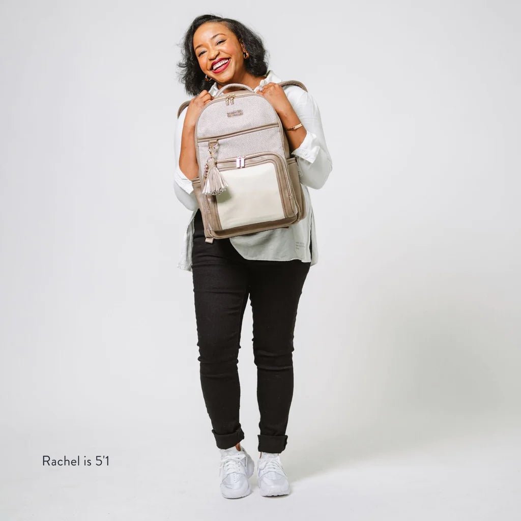 Itzy Ritzy Boss Plus Backpack Diaper Bag, Vanilla Latte, -- ANB Baby