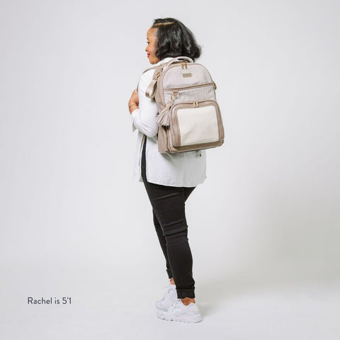 Itzy Ritzy Boss Plus Backpack Diaper Bag, Vanilla Latte, -- ANB Baby