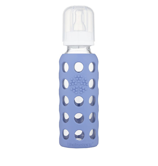 LIFEFACTORY Glass Baby Bottle Blueberry 9 oz, -- ANB Baby