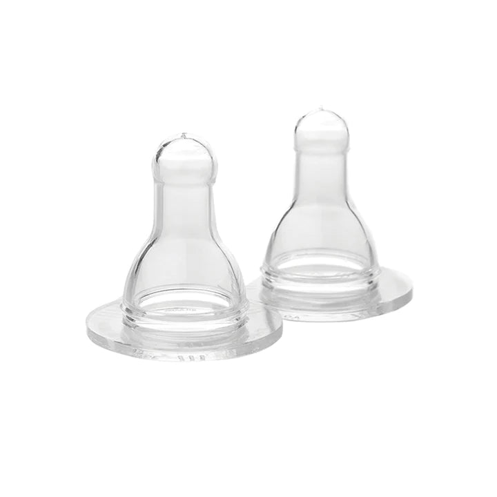 Lifefactory Stage 1 Baby Bottle Nipple for 4-Ounce and 9-Ounce, Clear, Pack of 2, -- ANB Baby