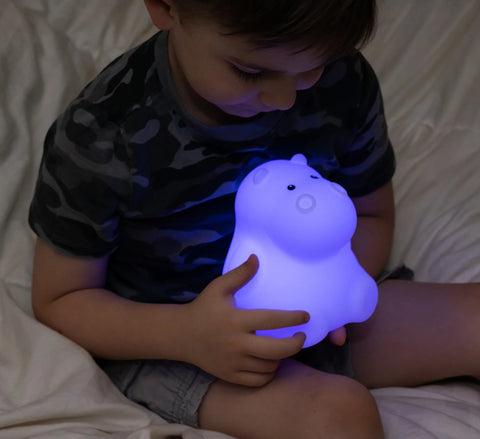 Lumi Pets Hippo Night Light, -- ANB Baby