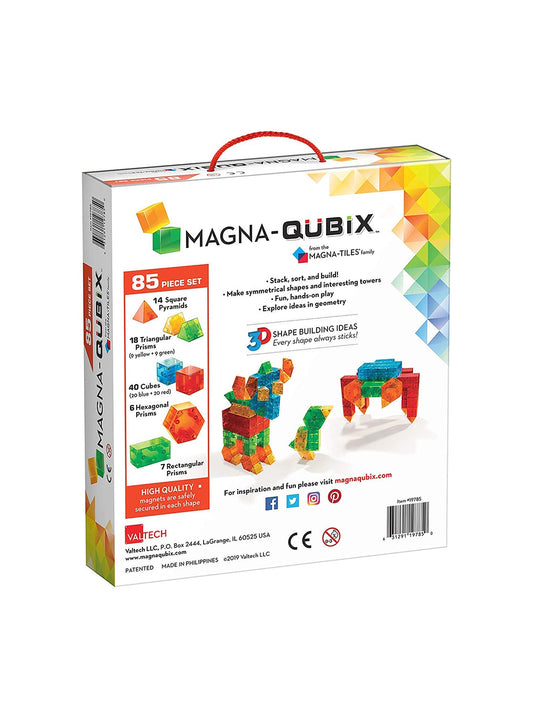 Magna-Qubix 85-Piece Original Magnetic Building Blocks Set, -- ANB Baby