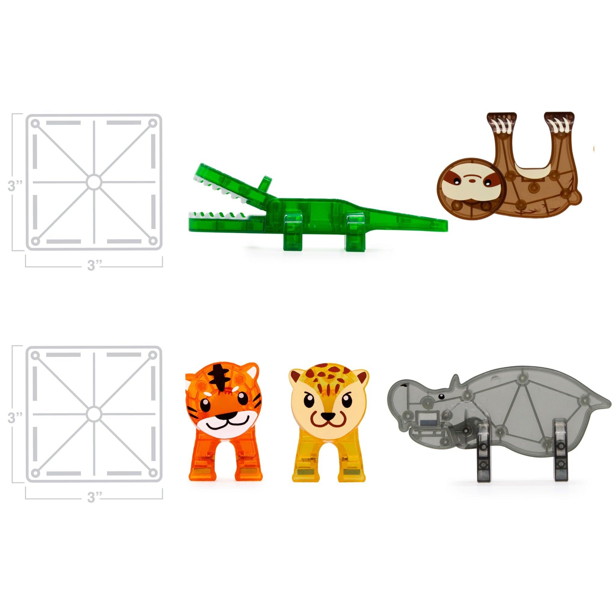 Magna-Tiles Jungle Animals, 25-Piece Set, -- ANB Baby