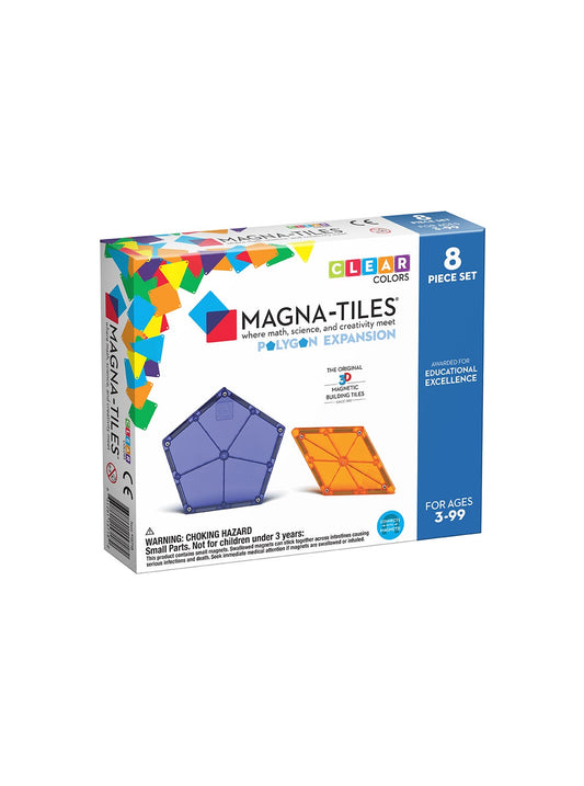 Magna-Tiles Polygons 8-Piece Expansion Set, -- ANB Baby