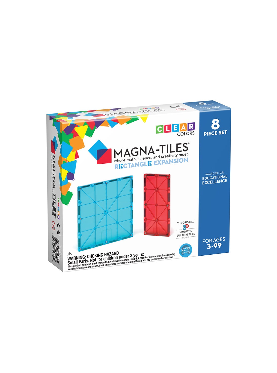 Magna-Tiles Rectangles 8-Piece Expansion Set, -- ANB Baby