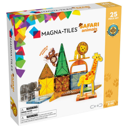 Magna-Tiles Safari Animals, 25-Piece Set, -- ANB Baby