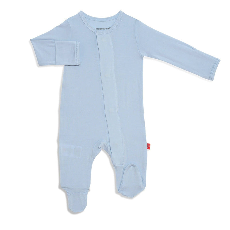 Magnetic Me Baby Blue Modal Magnetic Footie, -- ANB Baby