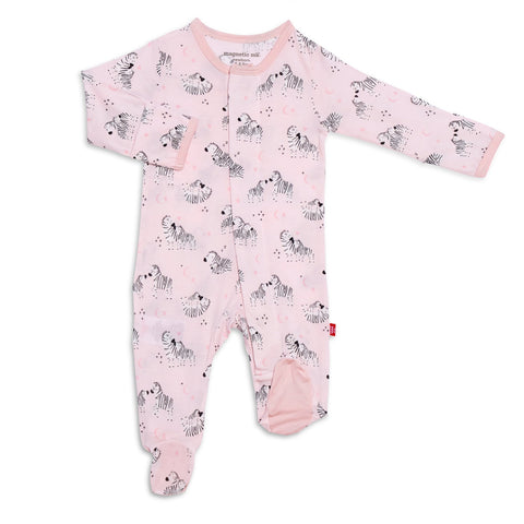 Magnetic Me Z Best Pink Modal Magnetic Footie, -- ANB Baby