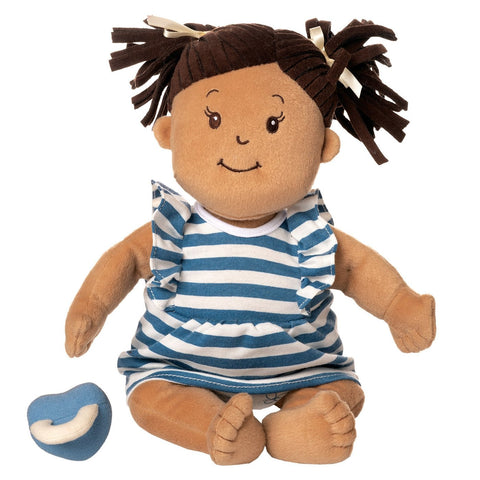 Manhattan Toy Baby Stella Beige Doll with Brown Hair Toy, -- ANB Baby