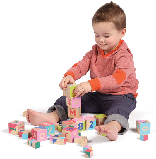 Manhattan Toy Shape and Color Recognition Wooden Block Set, -- ANB Baby