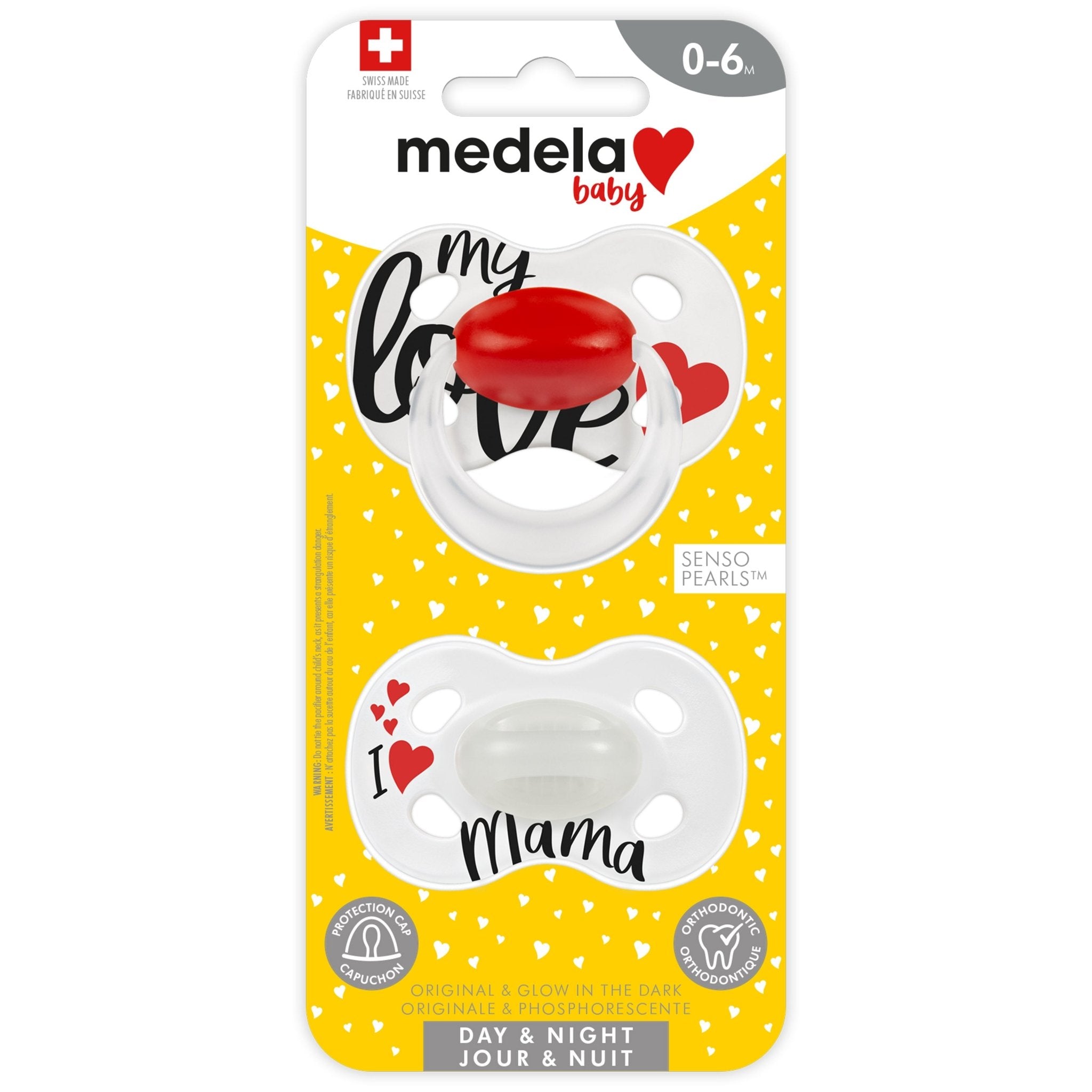 Medela Baby Day & Night Pacifier, My Love design, 2 Pack, -- ANB Baby