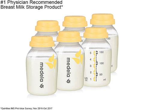 Medela Breast Milk Collection and Storage Bottle Set, 5 Oz and 8 Oz With Nipples, -- ANB Baby
