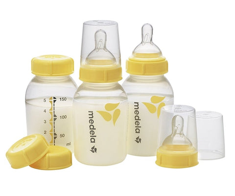 Medela Breast Milk Collection and Storage Bottle Set, 5 Oz and 8 Oz With Nipples, -- ANB Baby
