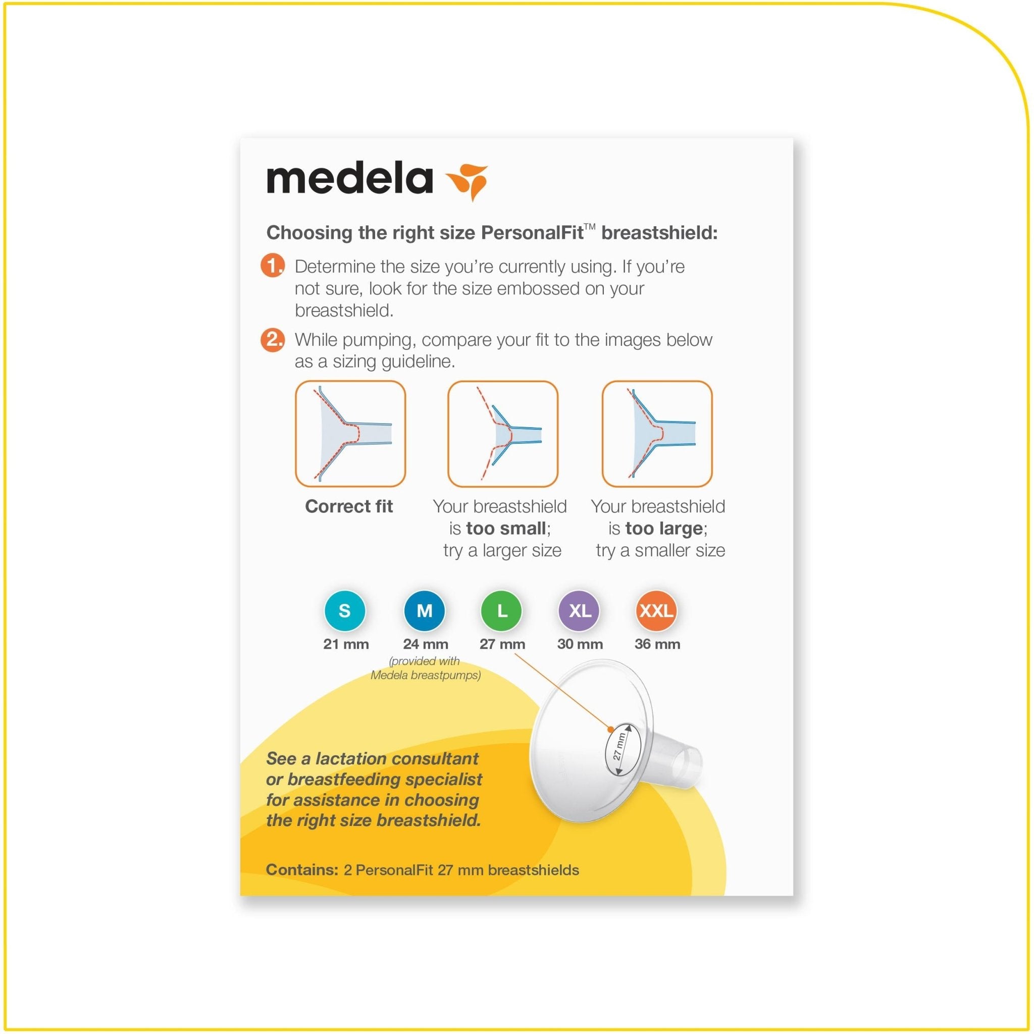 MEDELA PersonalFit Breast Shields - Box of 2 Available In Different Sizes, -- ANB Baby