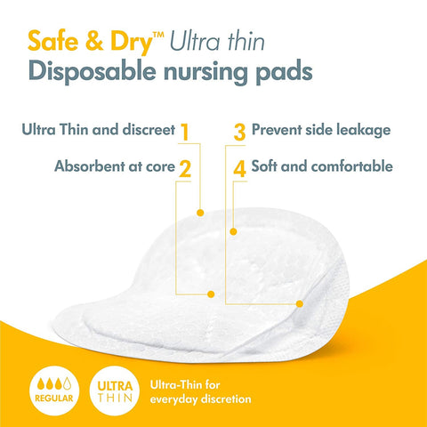 Medela Safe and Dry™ Ultra Thin Disposable Nursing Pads, -- ANB Baby