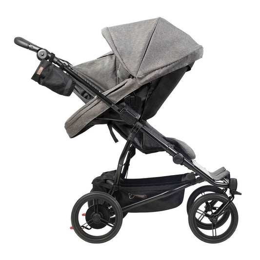 Mountain Buggy Duet Luxury with Double Satchel and Carrycot, Herringbone, -- ANB Baby