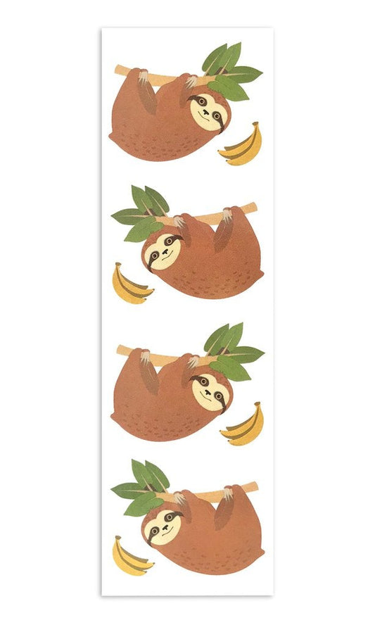 Mrs Grossmans Strip of Cheerful Sloths Stickers, -- ANB Baby