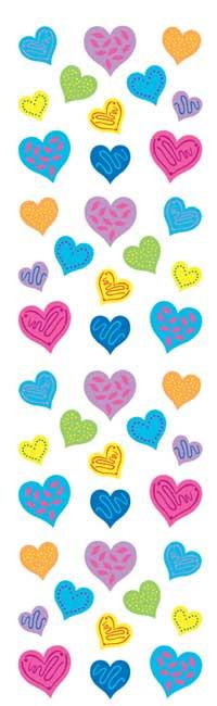 Mrs. Grossman's Strip of Happy Hearts Stickers, -- ANB Baby