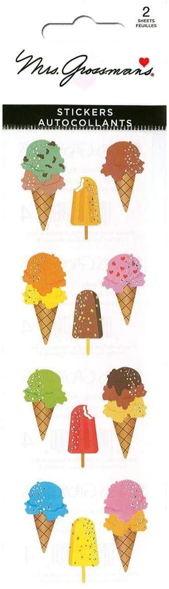 Mrs. Grossman's Strip of Reflection Cool Treats Stickers, -- ANB Baby