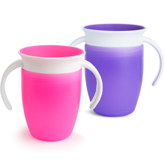Munchkin - 2pk Miracle 360° Trainer Cup, Pink/Purple