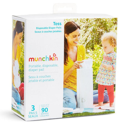 Munchkin Toss Disposable Diaper Pail, 3-Pack, -- ANB Baby