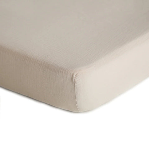 Mushie Extra Soft Muslin Crib Fitted Sheet, -- ANB Baby
