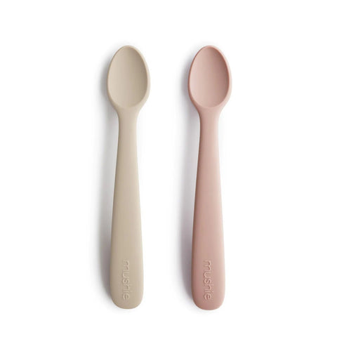 Mushie Silicone Feeding Spoons, 2 Pack, -- ANB Baby