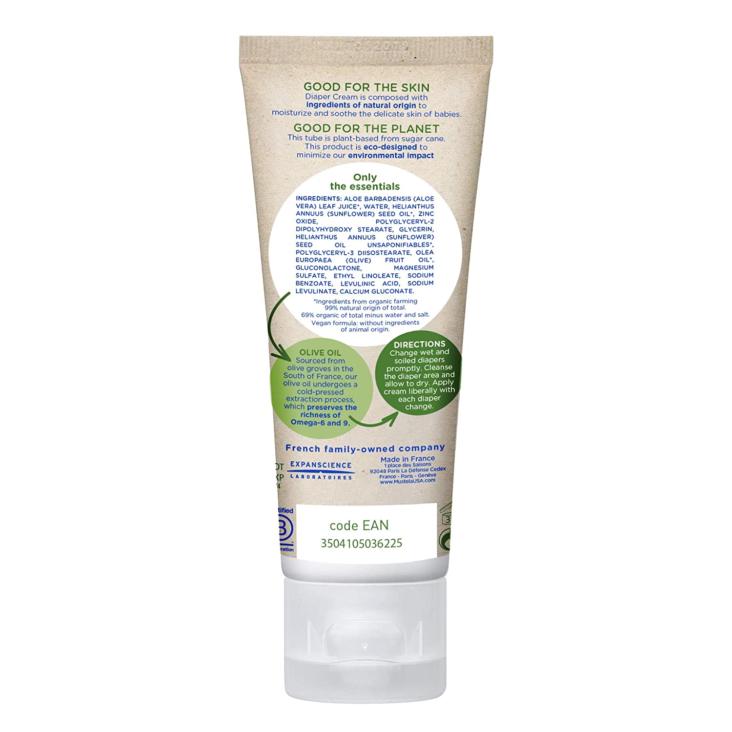 Mustela Diaper Cream with Olive Oil and Aloe 75 ml, -- ANB Baby