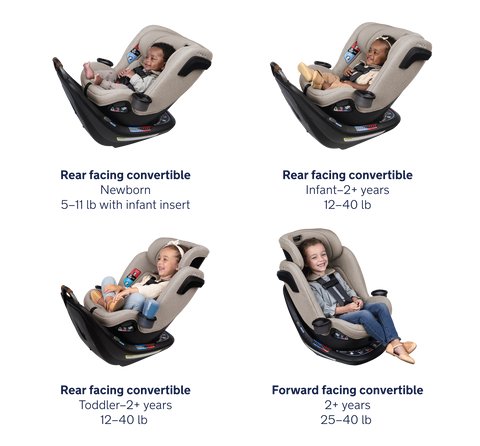 Nuna REVV Rotating Convertible Car Seat with Cupholder, -- ANB Baby