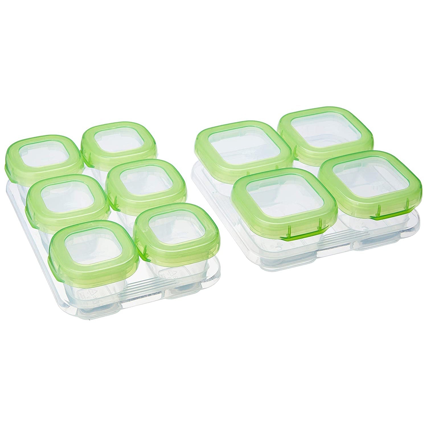 OXO Tot 12-Piece Baby Blocks Food Storage Container, Green, -- ANB Baby