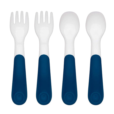 OXO TOT Plastic Fork And Spoon Training Set, -- ANB Baby