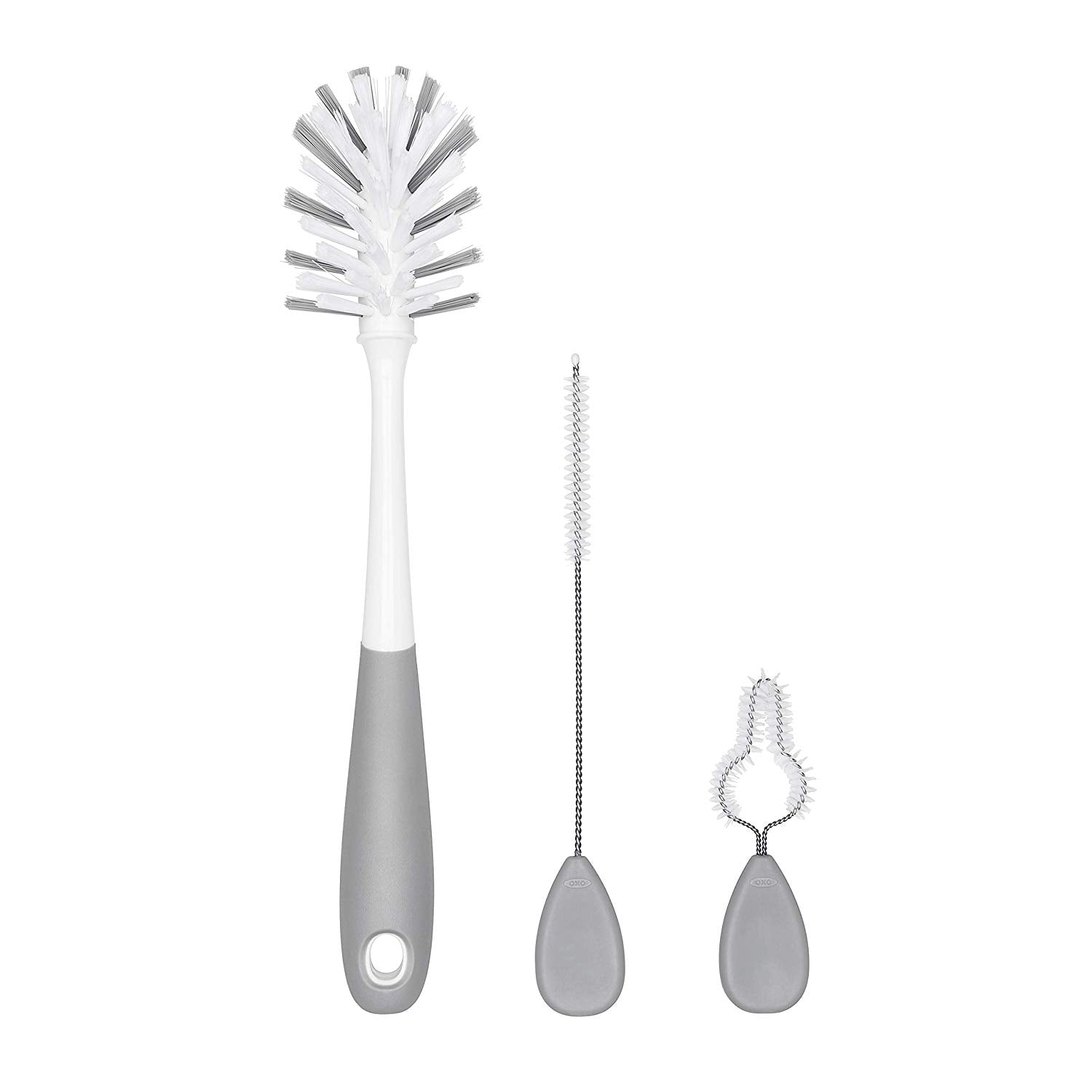 OXO TOT Water Bottle And Straw Cup Cleaning Set With Stand - Gray, -- ANB Baby