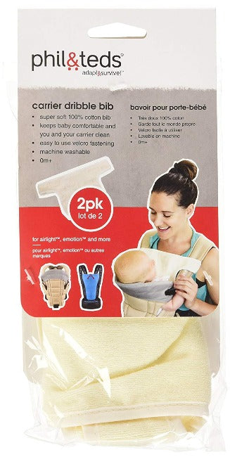 Phil and Teds V1 Carrier Bib, 2-Pack Natural, -- ANB Baby