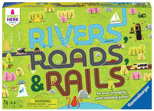 Ravensburger Start Here Game: Rivers, Roads & Rails, -- ANB Baby