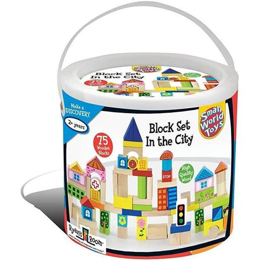 Small World Toys In The City Blocks 75 Pieces Set, -- ANB Baby