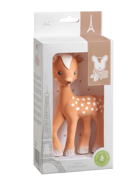 Sophie La Girafe Fanfan The Fawn Rubber Teether Toy Teether, Brown, -- ANB Baby