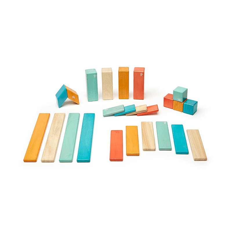 Tegu Magnetic Wooden Block Set, Sunset 14-42 Piece Sets, -- ANB Baby