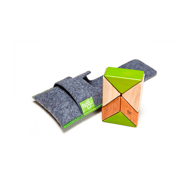 Tegu Pocket Pouch Prism Magnetic Wooden Blocks, 6-Piece, -- ANB Baby