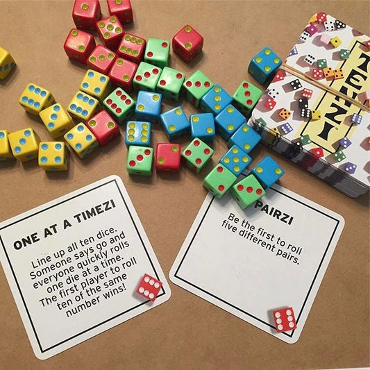 Tenzi 77 Ways to Play Dice Game Card Set, -- ANB Baby