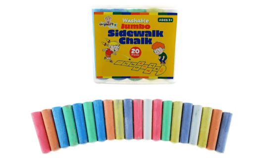 The Original Toy 20 Non-Toxic Jumbo Washable Sidewalk Chalk, -- ANB Baby