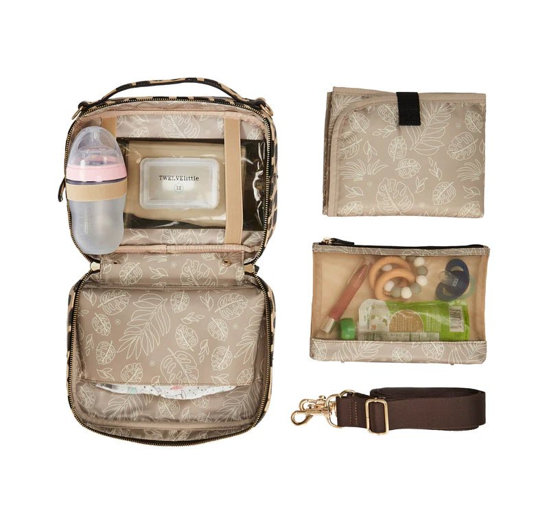 Twelvelittle Luxe Diaper Bag Clutch, Embossed Vegan Leather, -- ANB Baby