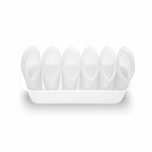 Zip Top Reusable Breast Milk Storage with Freezer Tray 100% Platinum Silicone, Bag Set of 6, -- ANB Baby