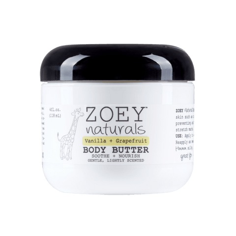 Zoey Naturals Body Butter 4 oz. Vanilla Grapefruit, -- ANB Baby