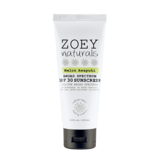 Zoey Naturals Broad Spectrum Sunscreen SPF 30 3.4 oz. Melon Awapuhi, -- ANB Baby