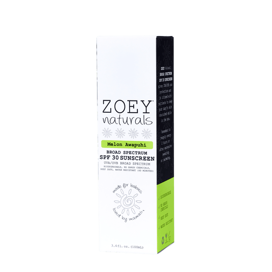 Zoey Naturals Broad Spectrum Sunscreen SPF 30 3.4 oz. Melon Awapuhi, -- ANB Baby