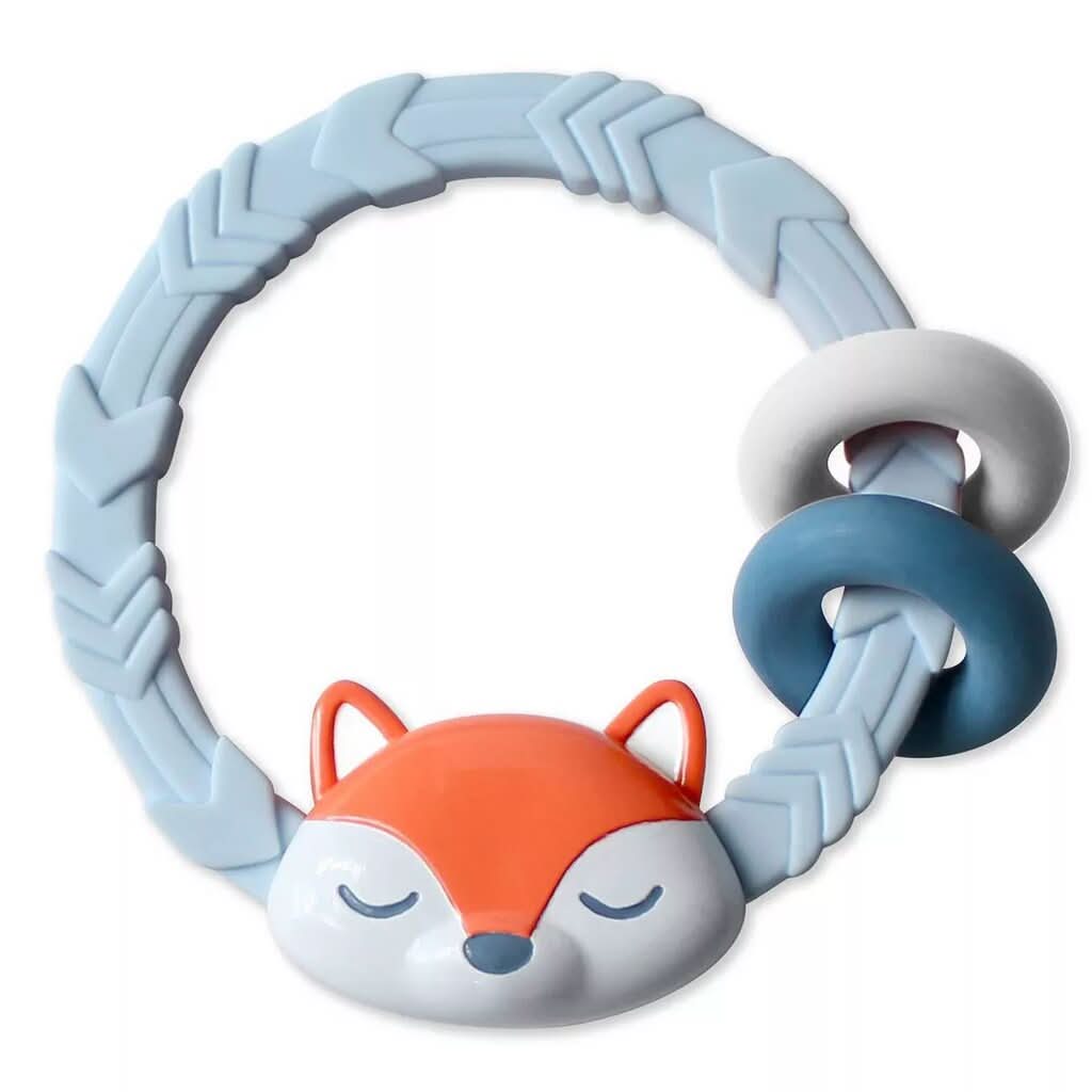 Itzy Ritzy Silicone Teether with Rattle-Teething Toys-Itzy Ritzy-Fox-ANB Baby Store